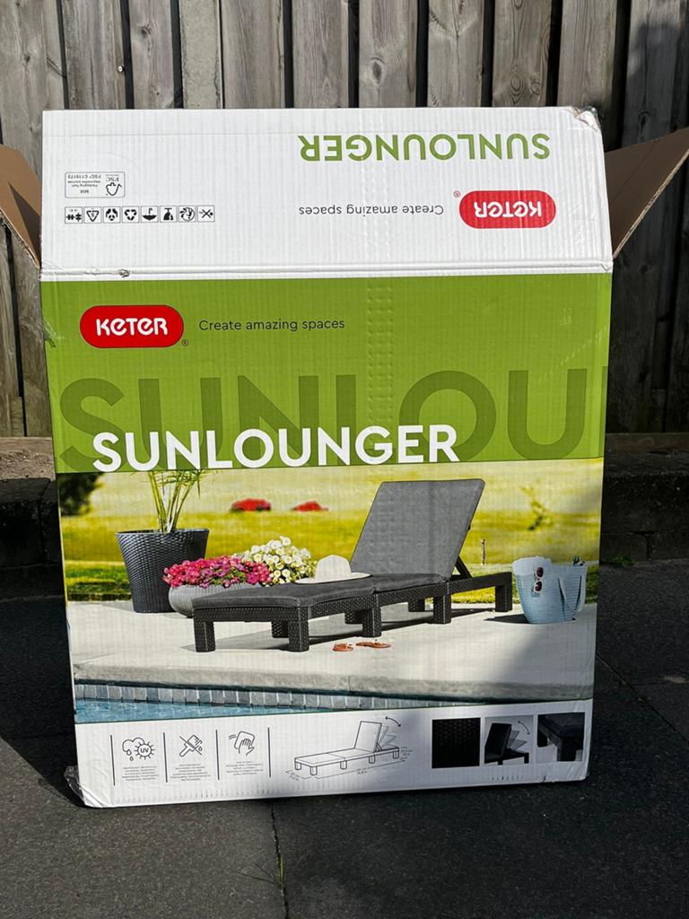 Allibert Daytona Deluxe Ligbed met wat schade (zie foto), Ophalen, Nieuw, Kunststof, Verstelbaar