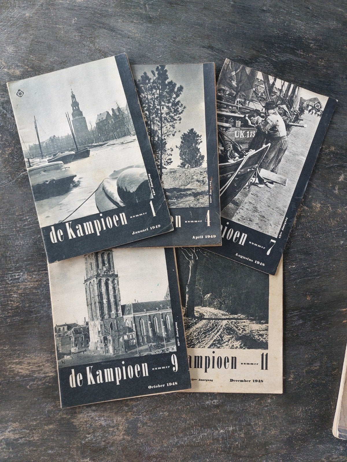 De Kampioen tijdschriften - ANWB - 1948/1949 - 5 stuks, Boeken, Tijdschriften en Kranten, Ophalen of Verzenden