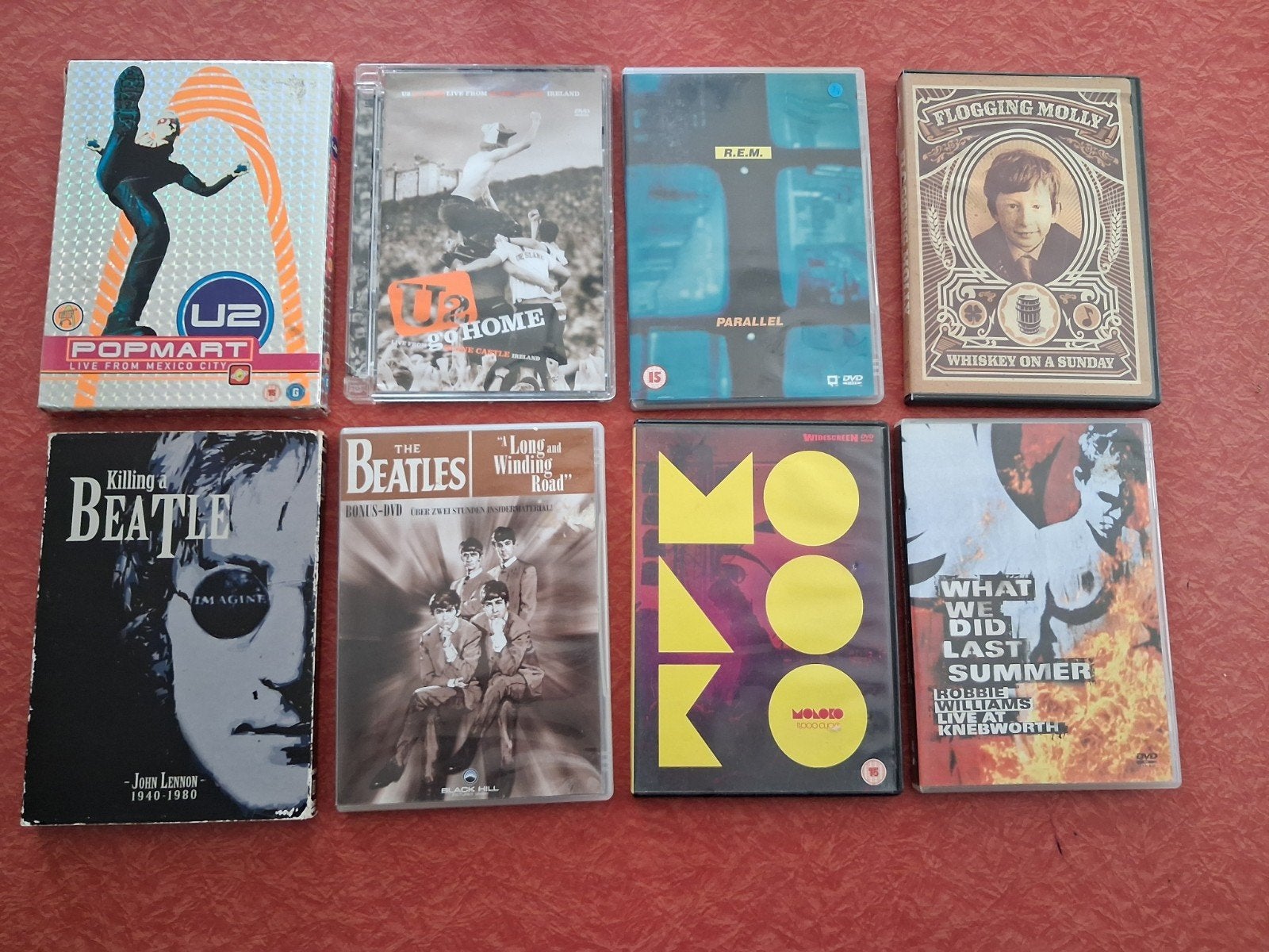 Muziek DVD's: U2, R.E.M., The Beatles john Lennon, Flogging, Alle leeftijden, Ophalen of Verzenden, Concert, Inclusief doosje