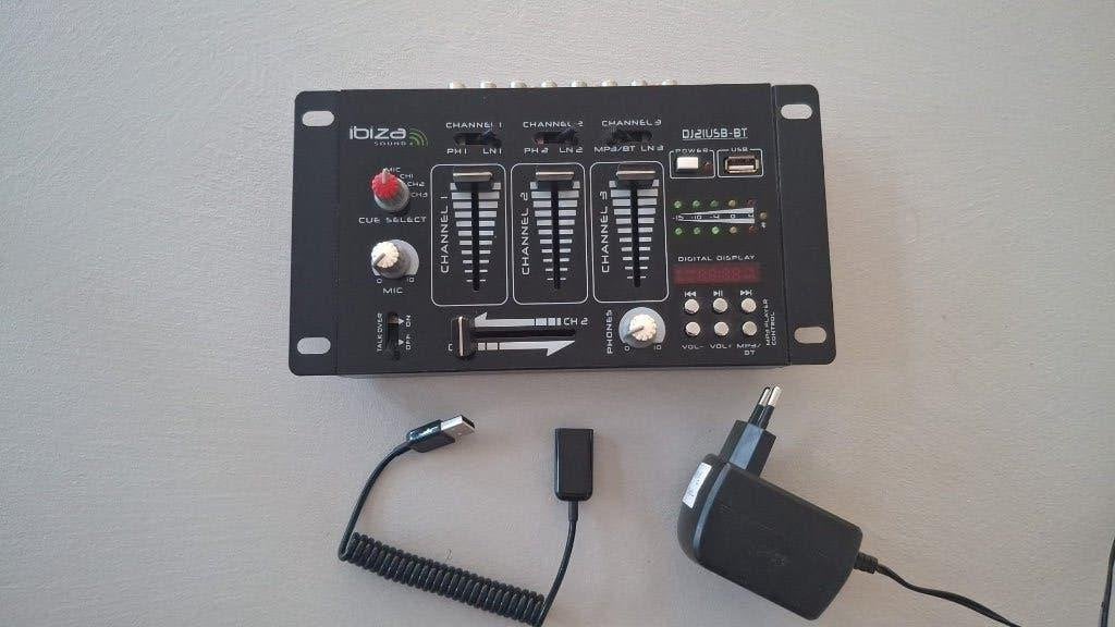 DJ-mengpaneel - Ibiza Sound DJ21USB-BT, Ophalen of Verzenden, Zo goed als nieuw, Dj-set, Overige merken