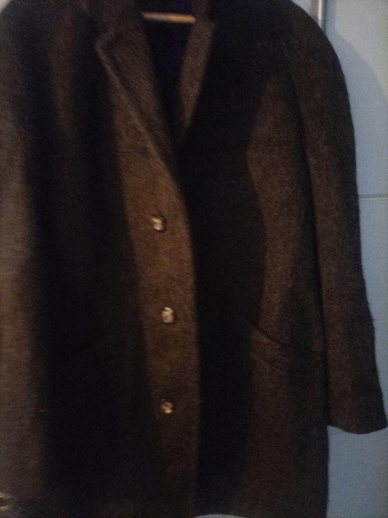 Original Vintage Gelmok wollen jas leger groen, Ophalen of Verzenden, Groen