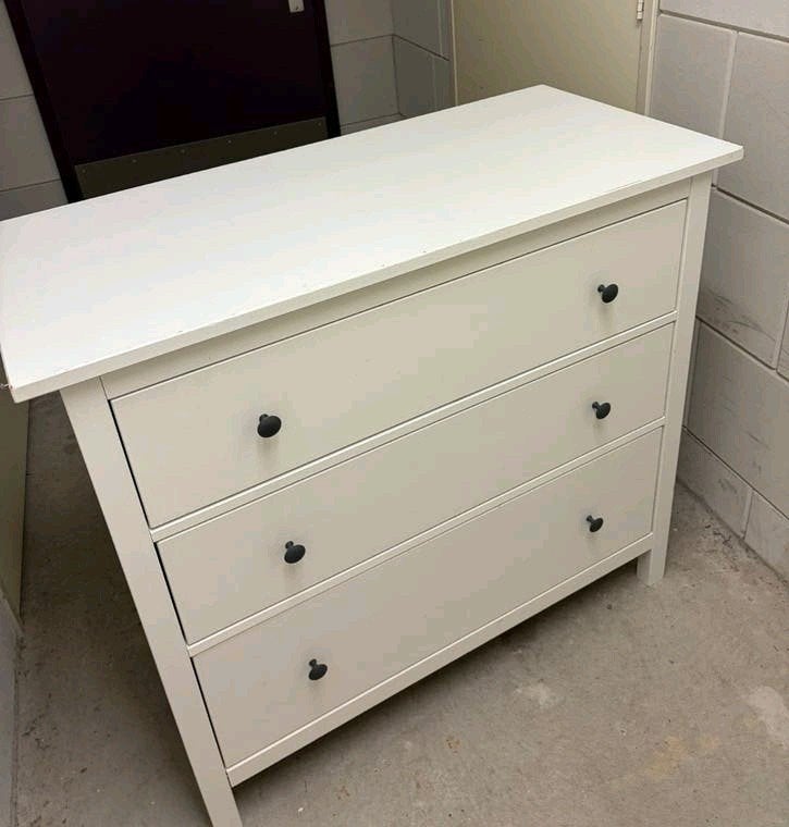 Ikea Hemnes Ladekast 108x90x96 Wit Gebeitst In goede staat, Huis en Inrichting, Gebruikt, 3 of 4 laden, Minder dan 100 cm, 25 tot 50 cm