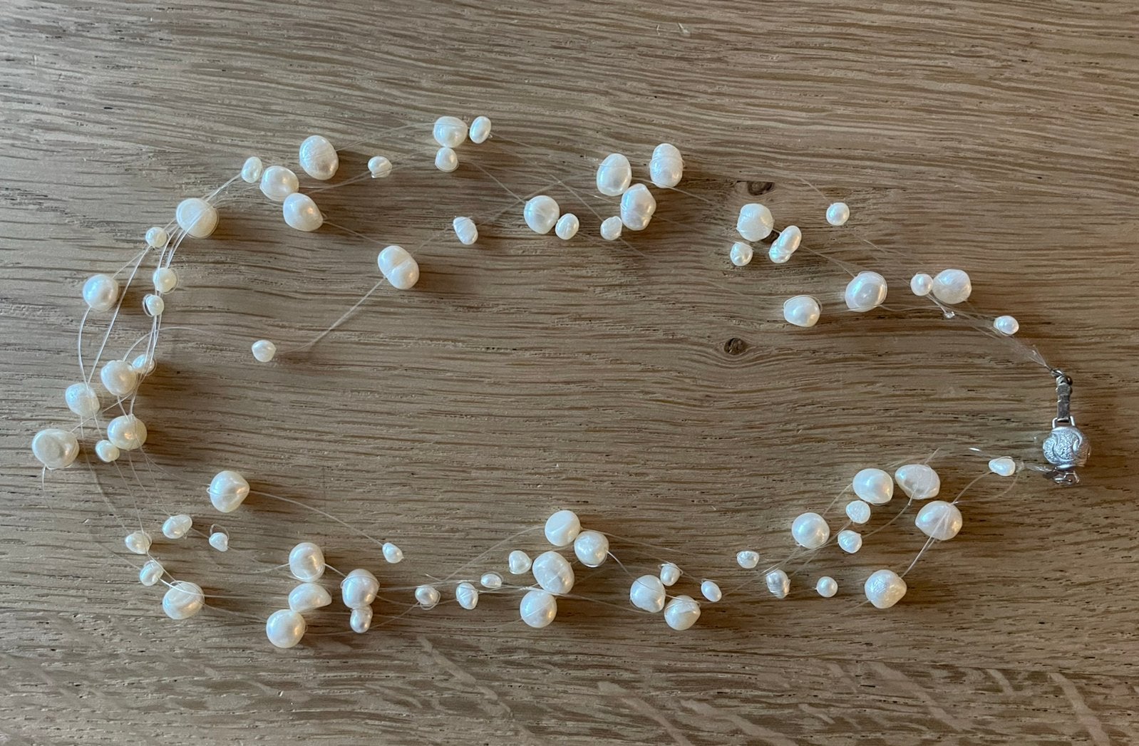 Zoet water pareltjes collier., Sieraden, Tassen en Uiterlijk, Ophalen of Verzenden, Gebruikt, Overige kleuren, Overige materialen