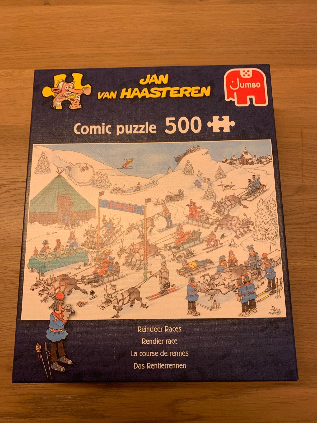 Jan van Haasteren Comic Puzzel - Rendier Race 500 stukjes, Ophalen of Verzenden, Minder dan 500 stukjes, Zo goed als nieuw, Legpuzzel