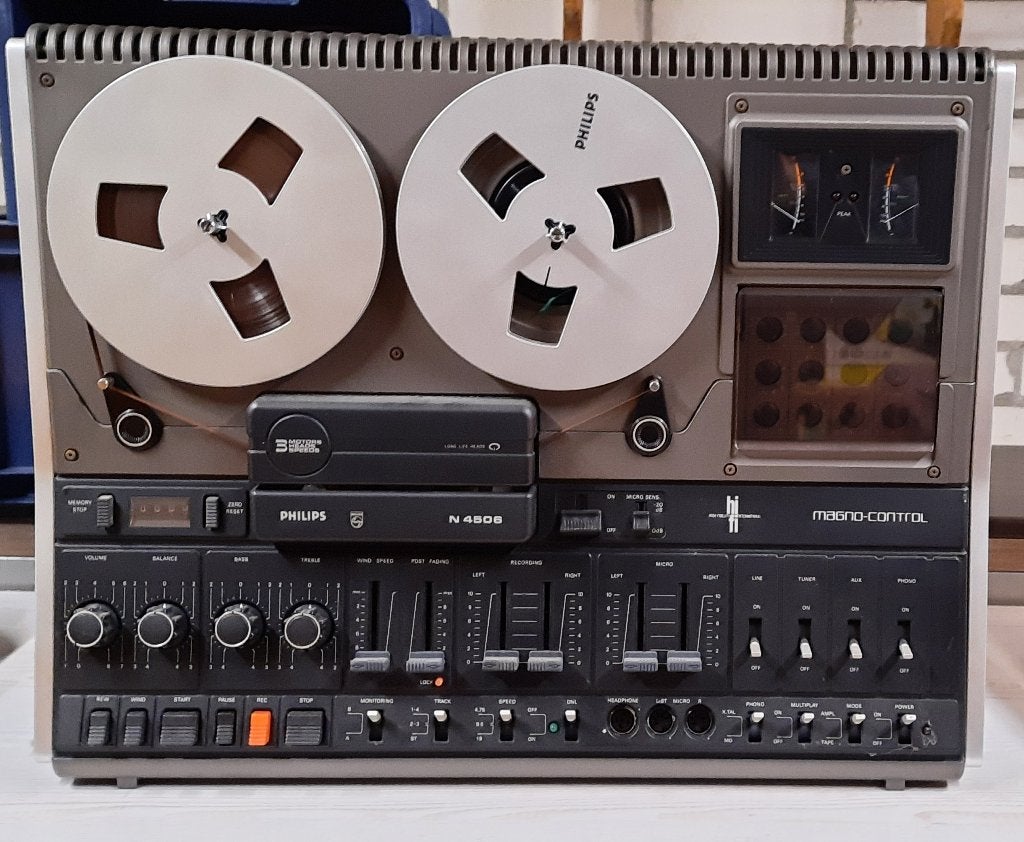 Bandrecorder Phillips, Audio, Tv en Foto, Bandrecorders, Ophalen, Bandrecorder, Met stofkap