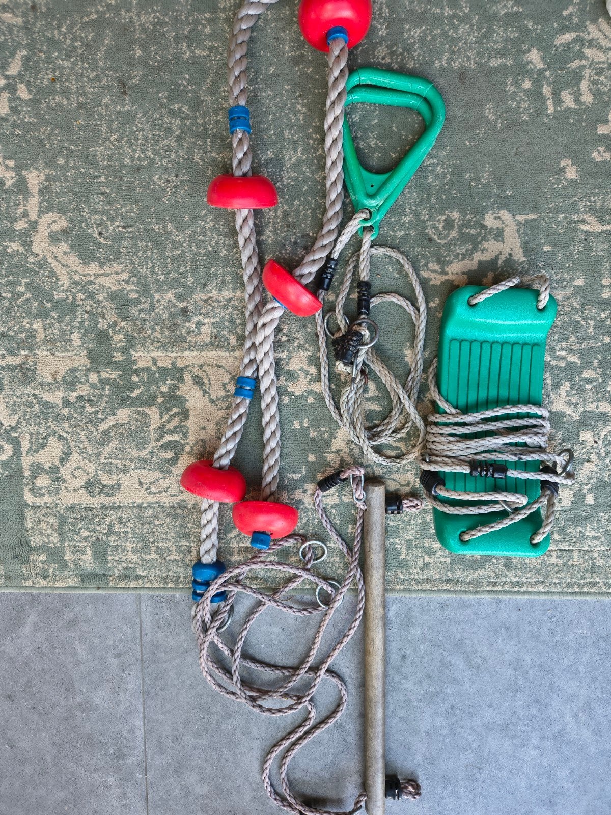 Klimtouw, schommel, trapeze, ringen voor speeltoestel, Ophalen, Gebruikt, Schommel