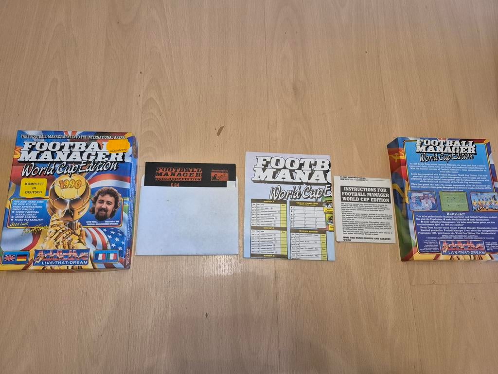 Commodore 64 Football Manager World Cup 1990 Big Box, Spelcomputers en Games, Games | Overige, Gebruikt, Sport, 1 speler, Vanaf 3 jaar