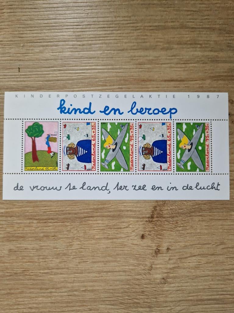 Kinderpostzegels 1987 met originele enveloppe, Ophalen of Verzenden