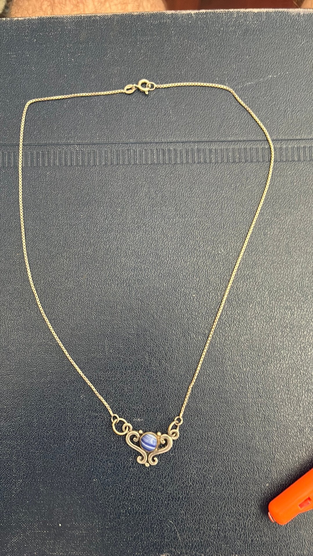 925 sterling zilver ketting met geïntegreerde hanger, Ophalen of Verzenden, Gebruikt, Zilver, Zilver