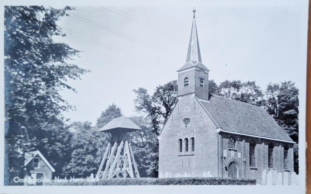Fotokaart Oosterwolde - Ned. Herv. Kerk - 1962, Ophalen of Verzenden, 1960 tot 1980, Gelopen, Friesland