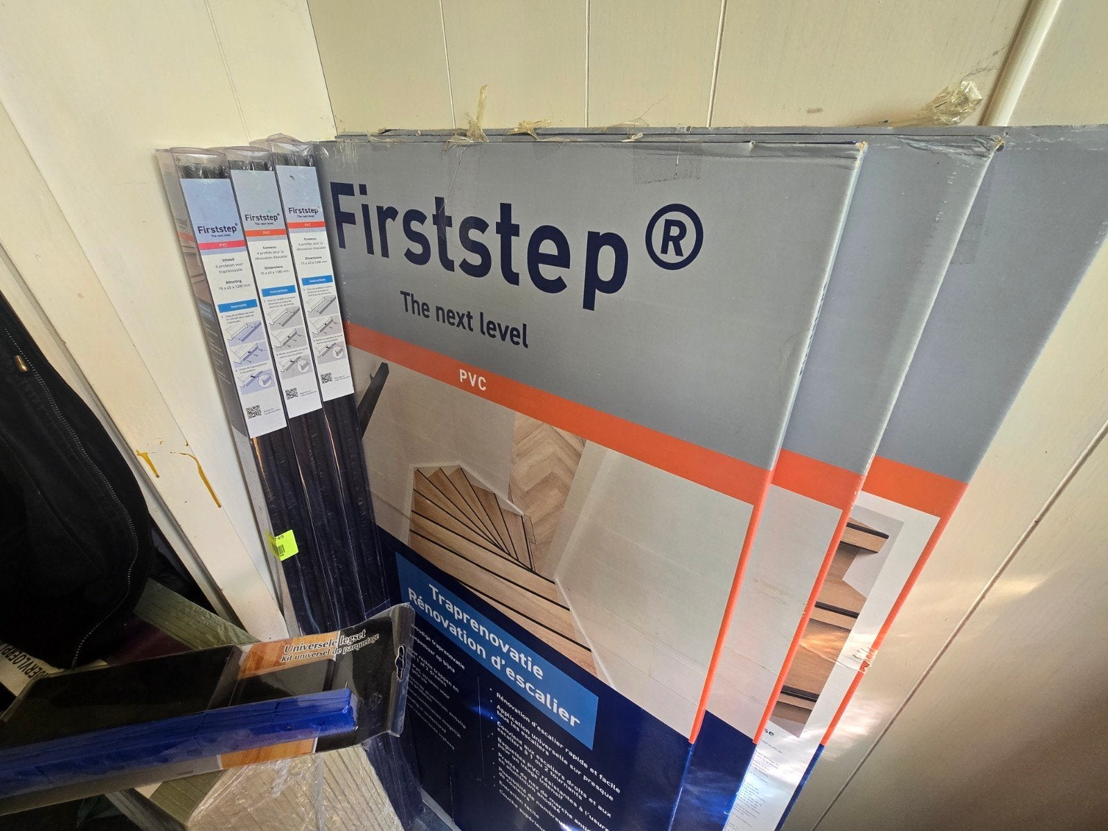 PVC traprenovatie set bruin eiken, Ophalen, Nieuw