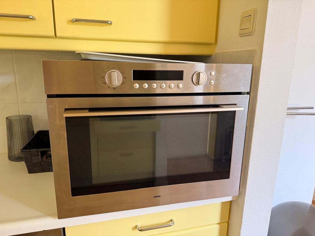 ATAG inbouw oven + magnetron combinatie, Witgoed en Apparatuur, Ovens, Ophalen, 45 tot 50 cm, Gebruikt, Combi-oven