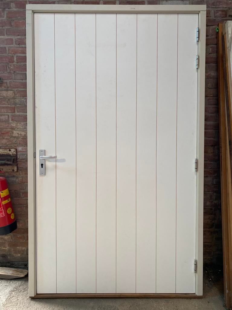 POORT/SCHUURDEUR MET KOZIJN (H217,5xB132,5) NIEUW!, Doe-het-zelf en Verbouw, Kozijnen en Schuifpuien, Deurkozijn, Nieuw, 150 tot 225 cm
