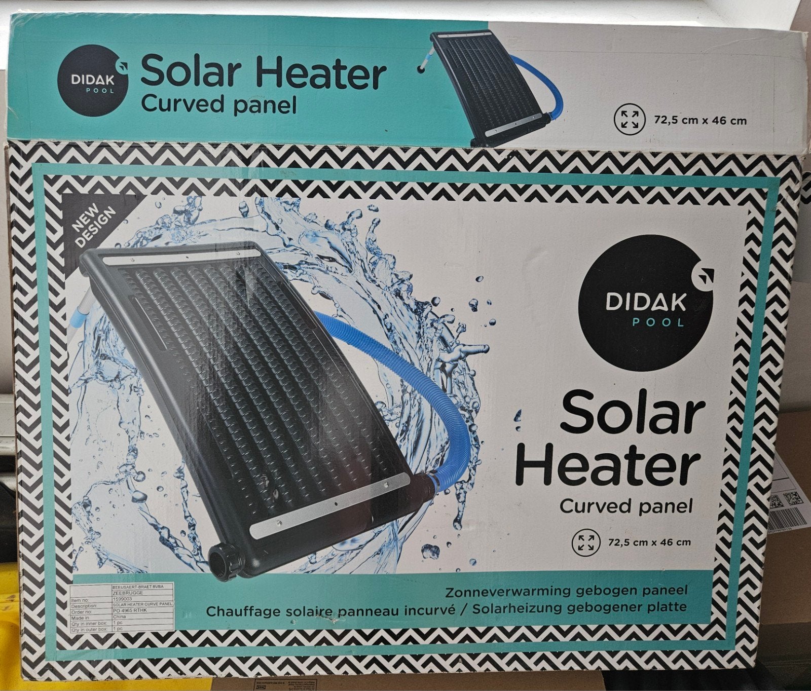 DIDAK Pool Solar Heater Paneel 72,5x46 cm, Ophalen of Verzenden, Zo goed als nieuw, Verwarming