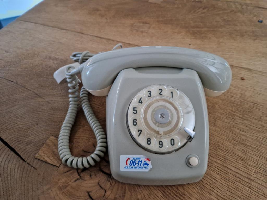 Vintage PTT Telefoon T65 met Draaischijf - Grijs (Dec '78), Telecommunicatie, Vaste telefoons | Niet Draadloos, Ophalen of Verzenden