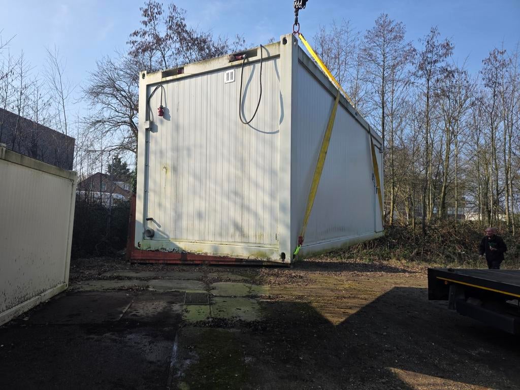 Sanitair douche unit container met douches, toiletwagen, Doe-het-zelf en Verbouw, Sanitair, Ophalen of Verzenden, Zo goed als nieuw