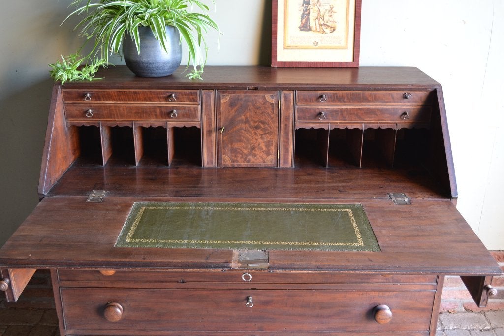 Prachtige antieke mahonie houten secretaire, bureau, buro., Verzenden