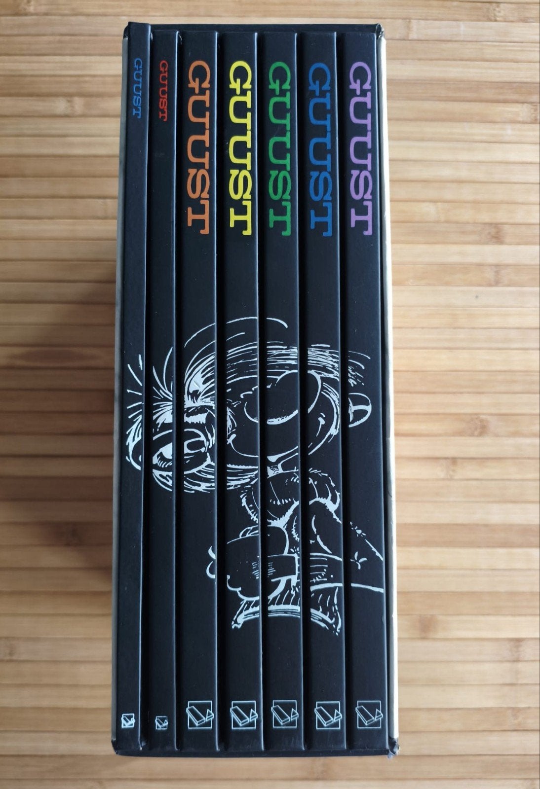 Boxset Guust Flater, Meerdere stripboeken, Ophalen, Gelezen