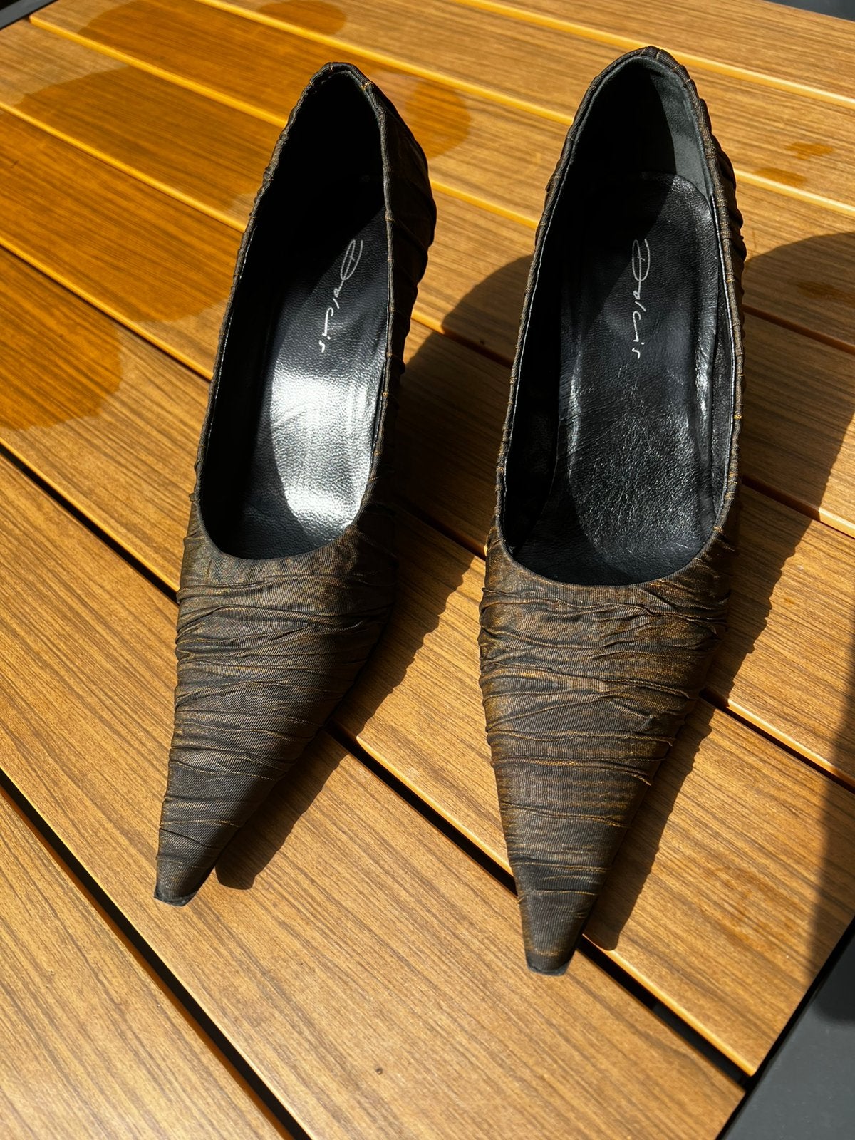 Bijzondere pumps Dolcis mt 40 goudbruin, Kleding | Dames, Ophalen of Verzenden, Zo goed als nieuw, Bruin