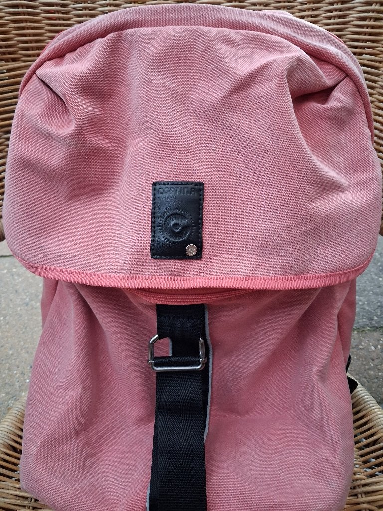 Cortina school tas met regenhoes, Ophalen of Verzenden, Gebruikt, Roze, Rugtas