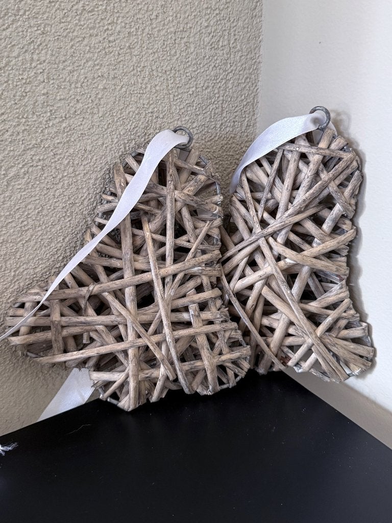 Rieten / Wicker Decoratie Klokken | naturel | rustiek, Ophalen of Verzenden, Gebruikt, Beige, Natuurlijk materiaal