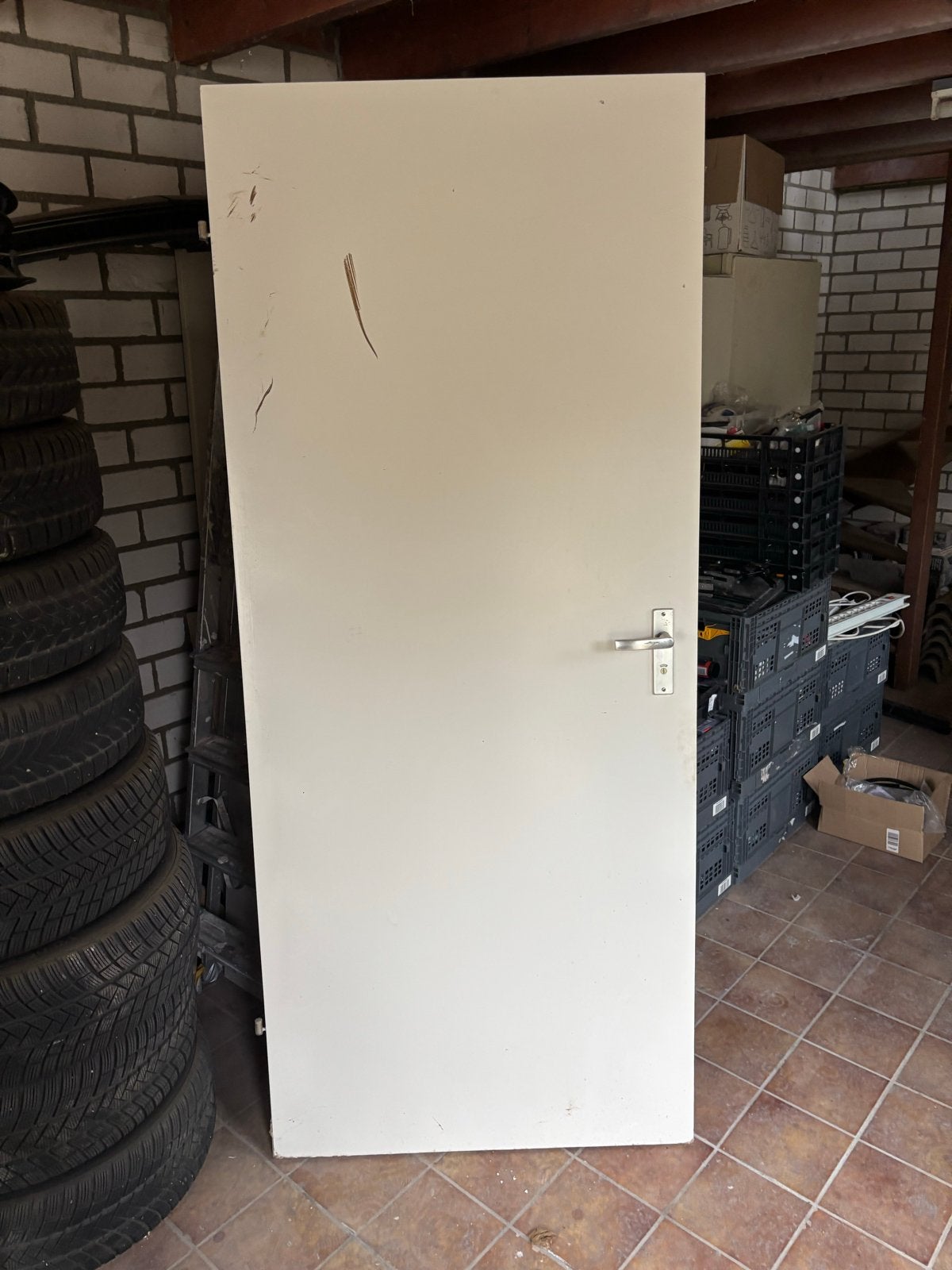 Gebruikte binnendeur met slot - 85,8x201,5cm gratis, Ophalen, Gebruikt, 80 tot 100 cm, Binnendeur