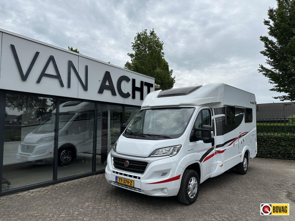 Sunlight T 58, Caravans en Kamperen, Campers, Standaard zit, Sunlight, Ringverwarming, Hordeur