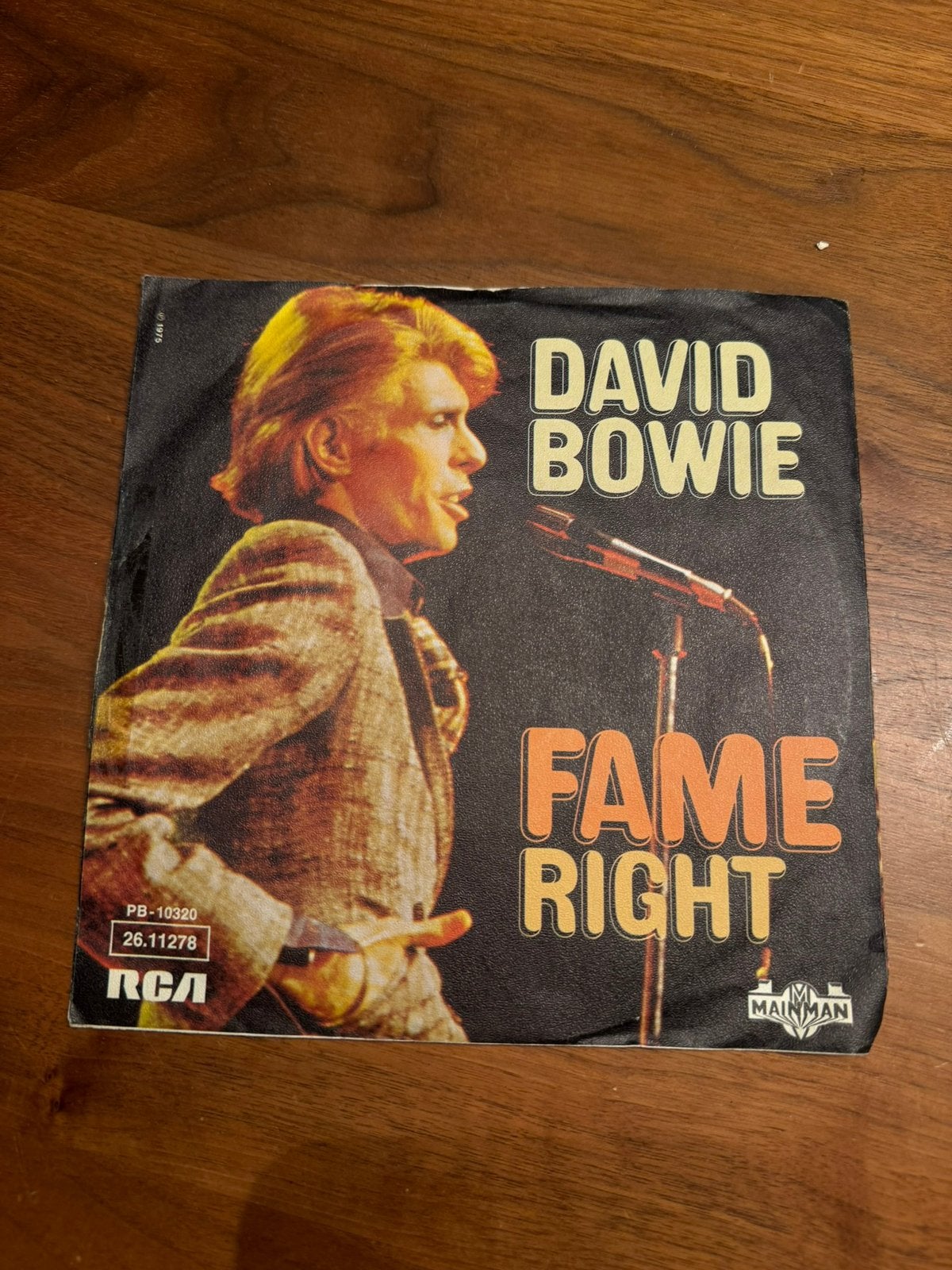 David Bowie – Fame / Right 7” single RCA 1975, Ophalen of Verzenden, Zo goed als nieuw, Overige formaten, Levenslied of Smartlap