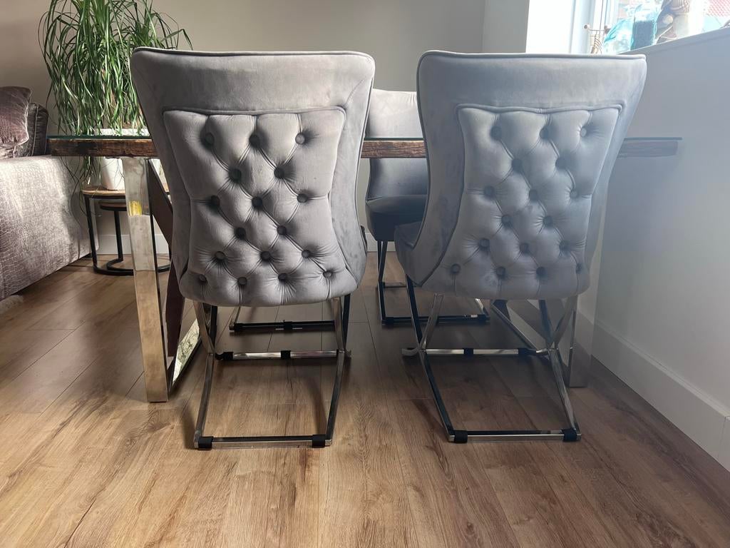 Luxe eetkamerstoelen- Eric kuster stijl, Ophalen, Zo goed als nieuw, Vier, Eric kuster