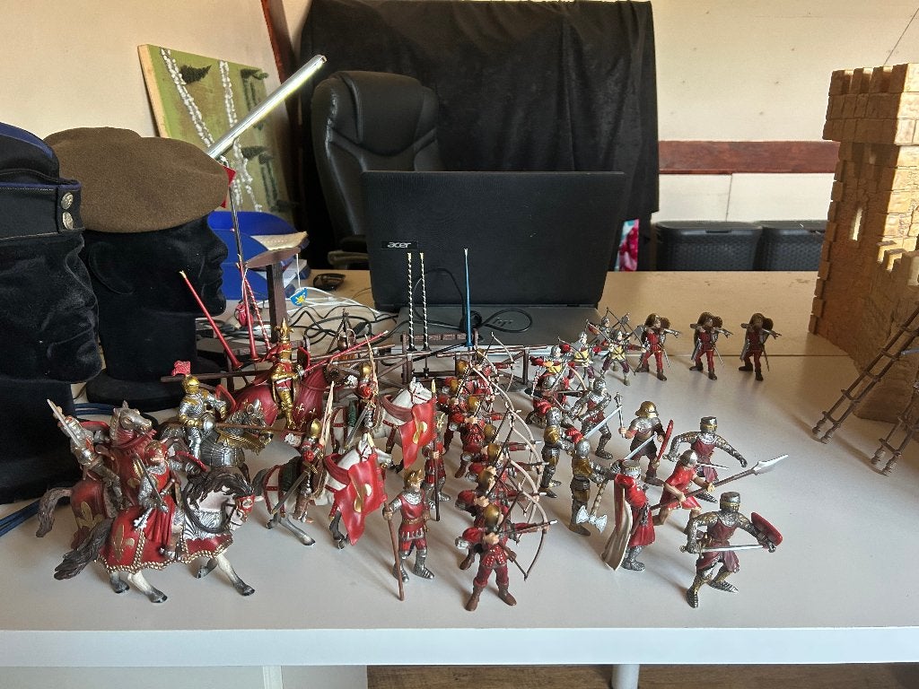 collectie Schleich rode lelie ridders, Ophalen of Verzenden, Zo goed als nieuw