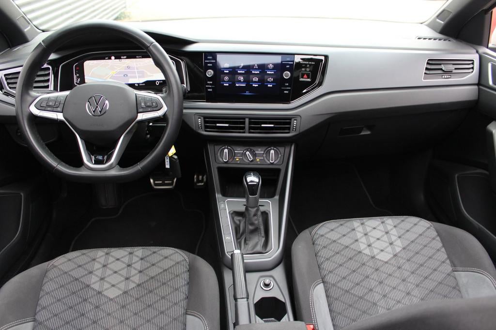 Volkswagen Polo 1.0 TSI 3x R-Line | Panoramadak | Camera | A, Gebruikt, Zwart, Overige kleuren, Leder en Stof