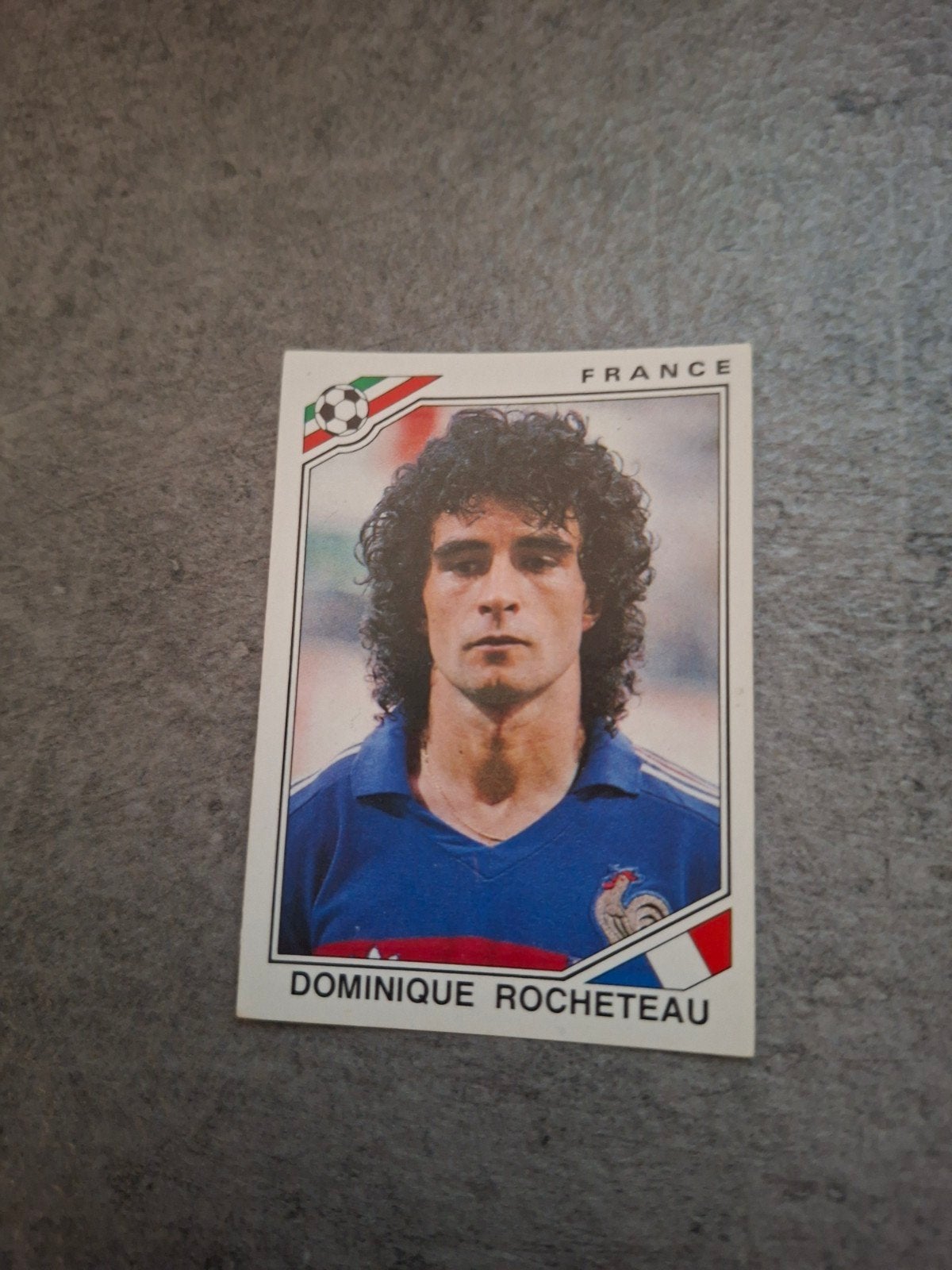Panini sticker WK 86 Mexico. Dominique Rochetau Frankrijk., Ophalen of Verzenden, Zo goed als nieuw, Sticker