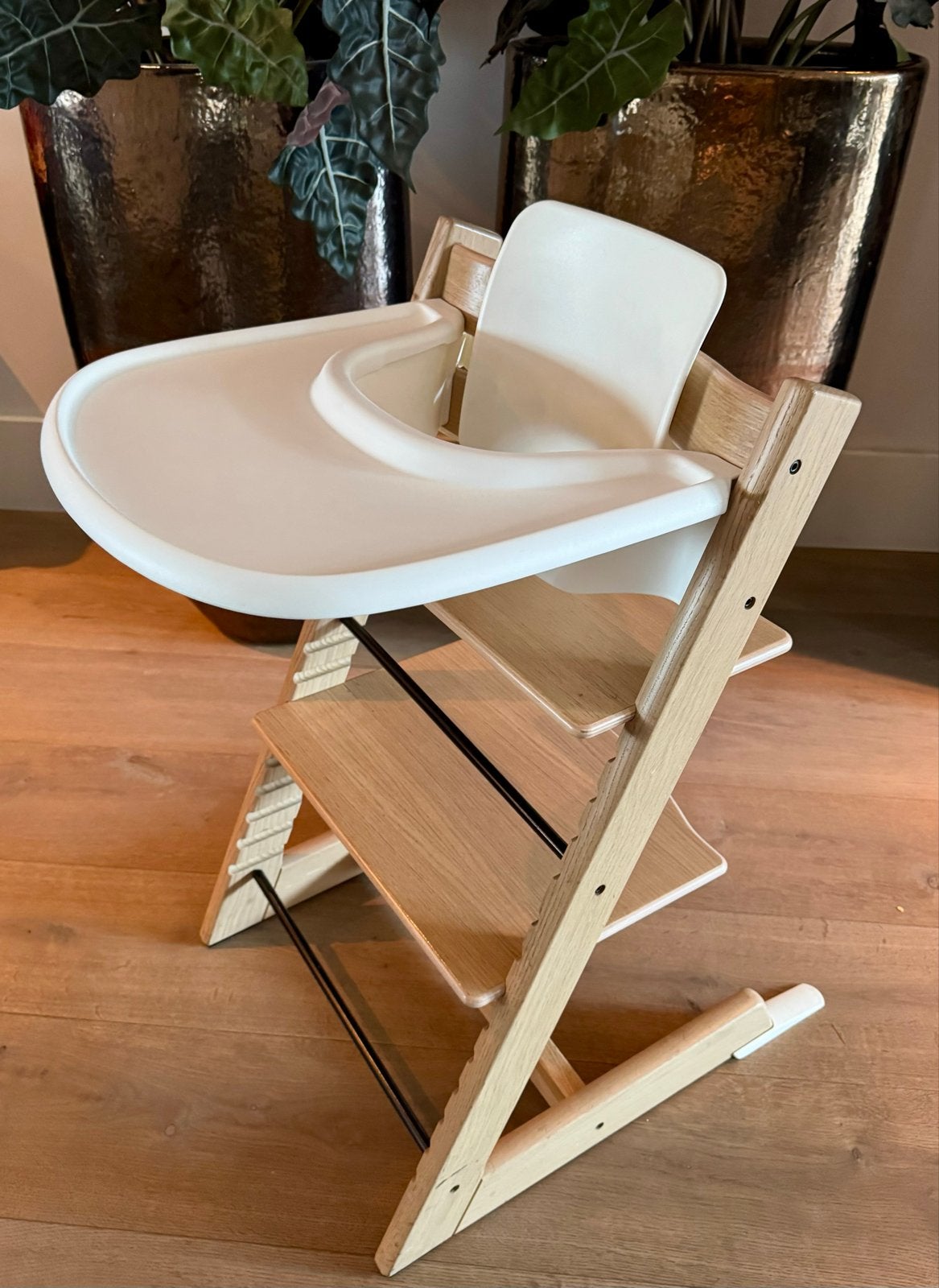 Stokke Tripp Trapp kinderstoel met babyset, Kinderen en Baby's, Kinderstoelen, Ophalen, Zo goed als nieuw, Meegroeistoel, Aanschuifbaar