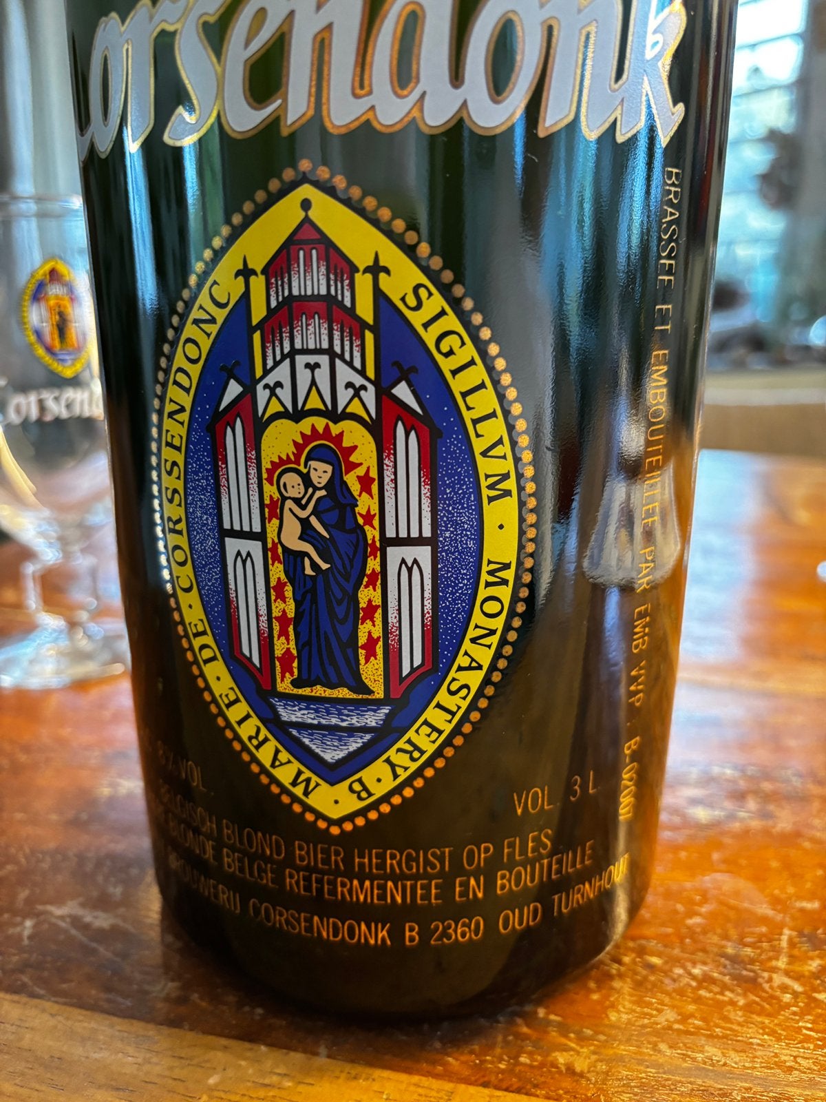 3ltr.Corsendonck fullcolour zeefdruk etiket; ONGEOPEND!, Ophalen, Zo goed als nieuw, Overige typen, Overige merken