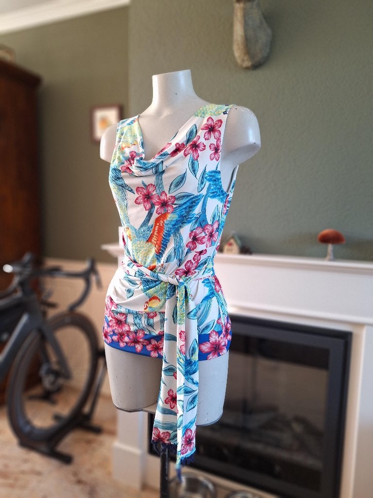 K-Design K design papegaai sjaal riem top S, K-design, Zo goed als nieuw, Meerkleurig, Verzenden