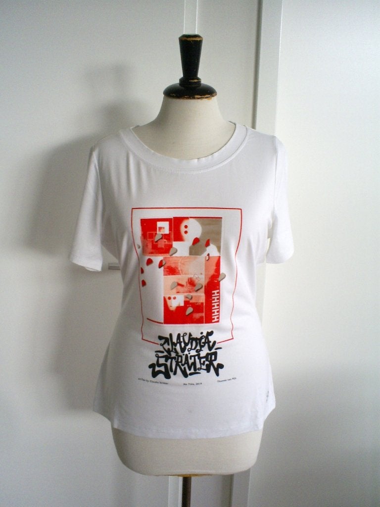 witte CLAUDIA STRATER top maat M, Maat 38/40 (M), Verzenden, Wit, Zo goed als nieuw