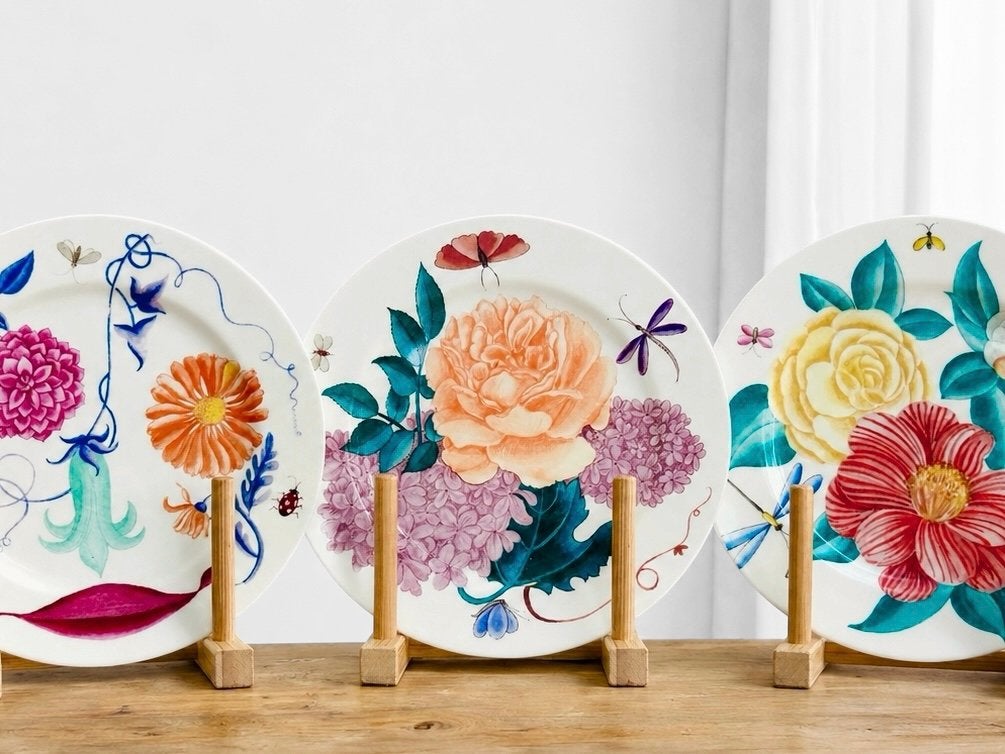 Set van 3 nieuwe Bordjes Zara Home Secret Garden Ø 20, Nieuw, Ophalen of Verzenden, Bord(en), Overige stijlen