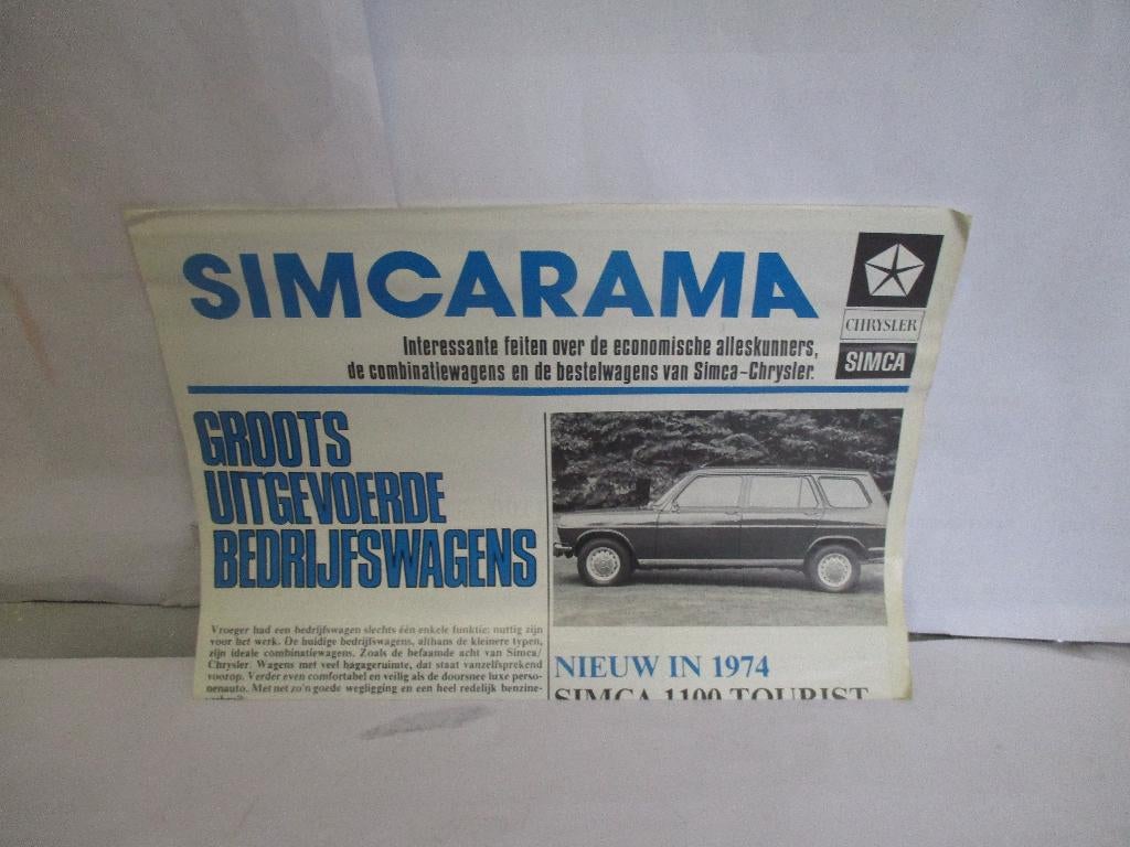 Simcarama Folder 1974, Verzenden, Zo goed als nieuw, Overige merken