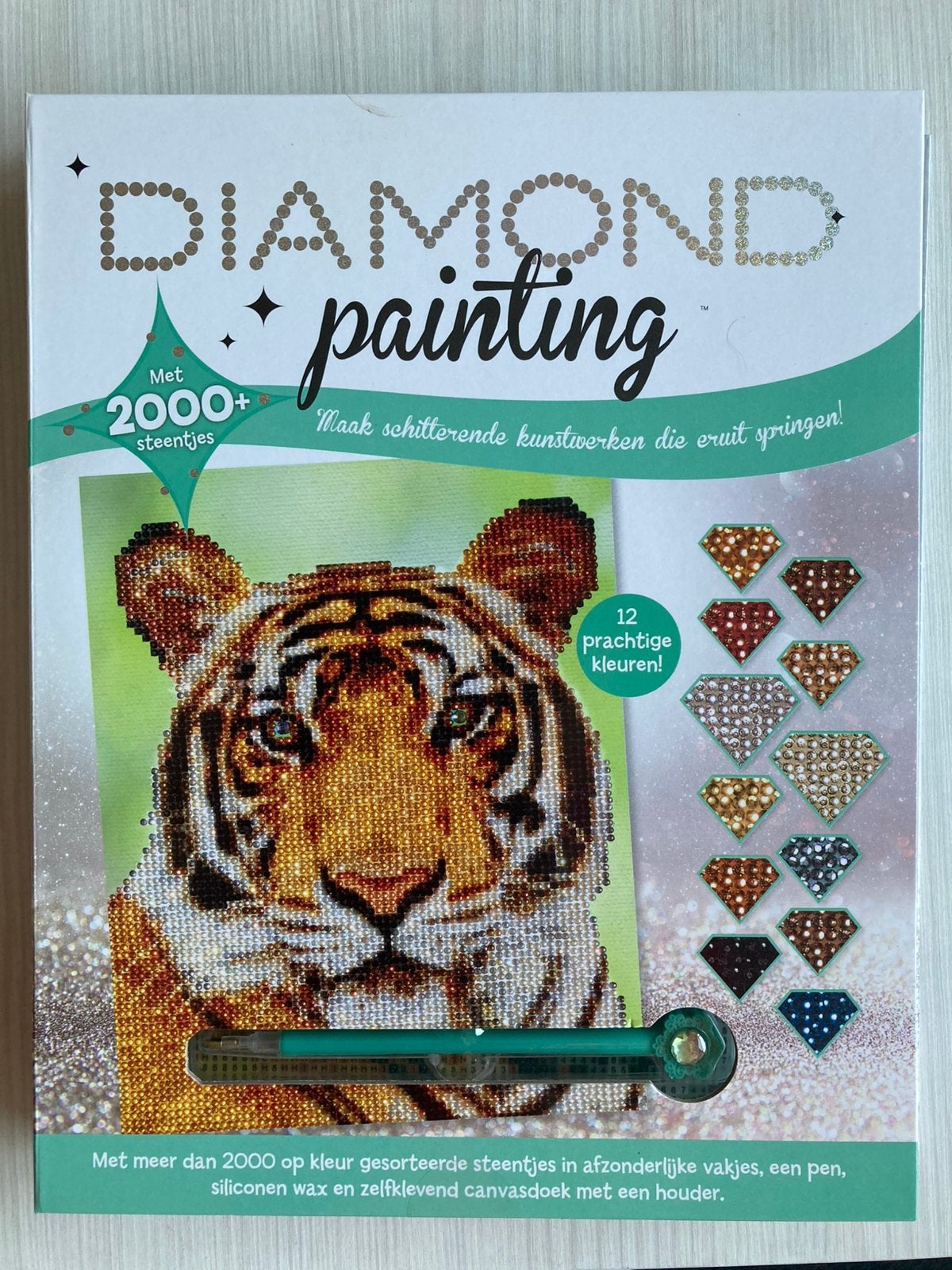 Diamond Painting Tijger Knutselset - Nieuw, Ophalen of Verzenden, Nieuw, Diamond painting