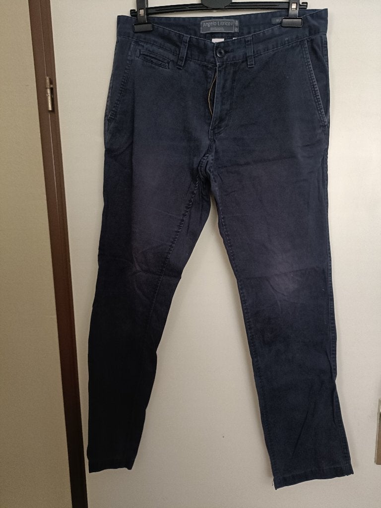 Angelo Litrico. Lange broek, blauw maat W32 L32, Ophalen, Blauw, Angelo Litrico, Overige maten