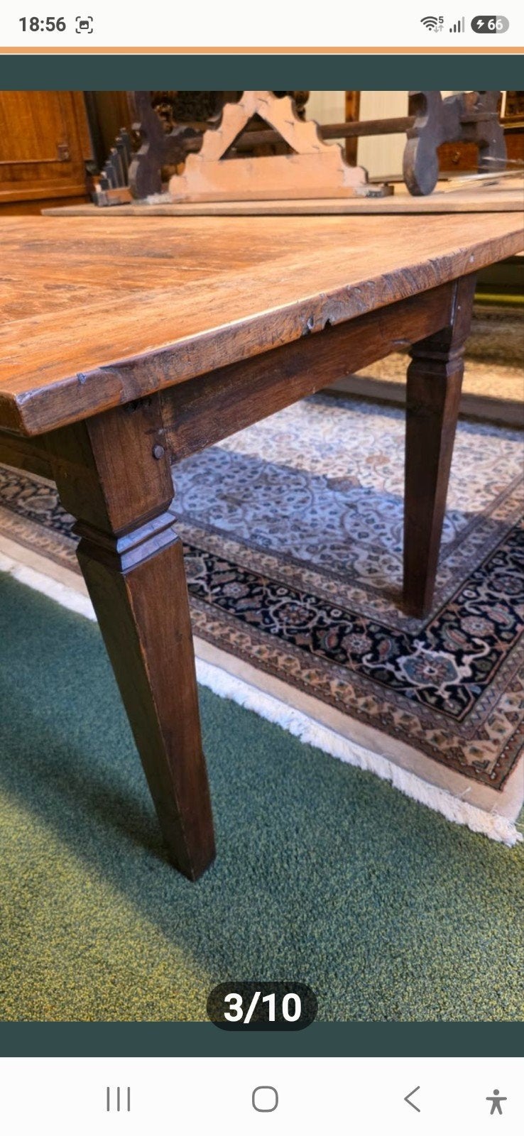 Antieke Franse boeren eetkamertafel 2,20 m, Antiek en Kunst, Ophalen