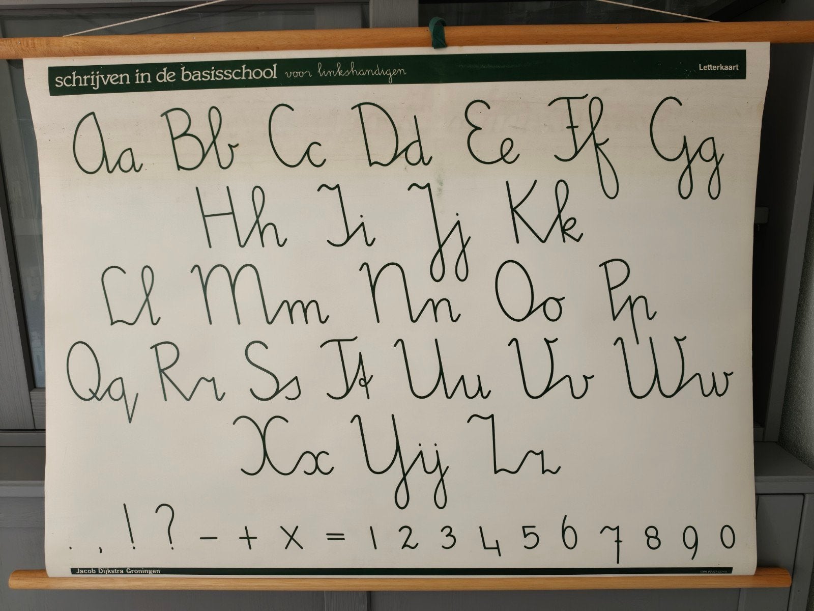 Letterkaart (antiek) Schrijven in de basisschool voor linksh, Gelezen, Ophalen of Verzenden, Jacob Dijkstra Groningen, Nederlands
