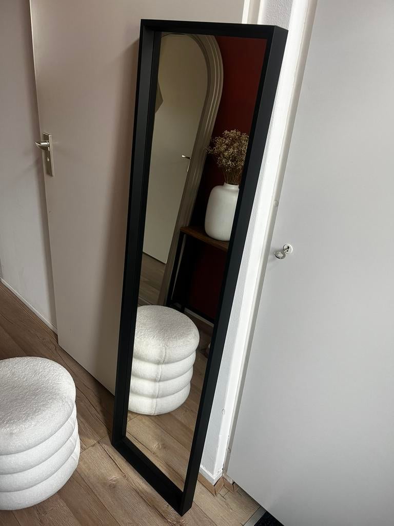 Staande spiegel, Huis en Inrichting, Woonaccessoires | Spiegels, Ophalen, Minder dan 50 cm, Zo goed als nieuw, 150 tot 200 cm