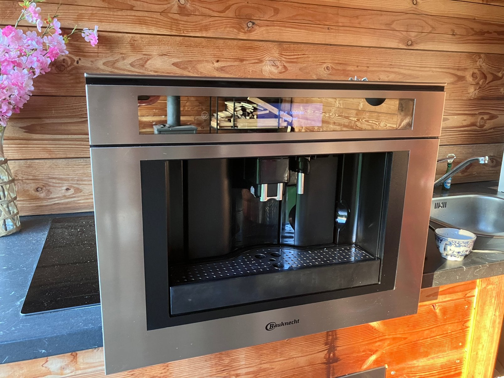 Bauknecht koffiemachine inbouw, Witgoed en Apparatuur, Koffiezetapparaten, Zo goed als nieuw, Koffiebonen, Koffiemachine, 2 tot 4 kopjes
