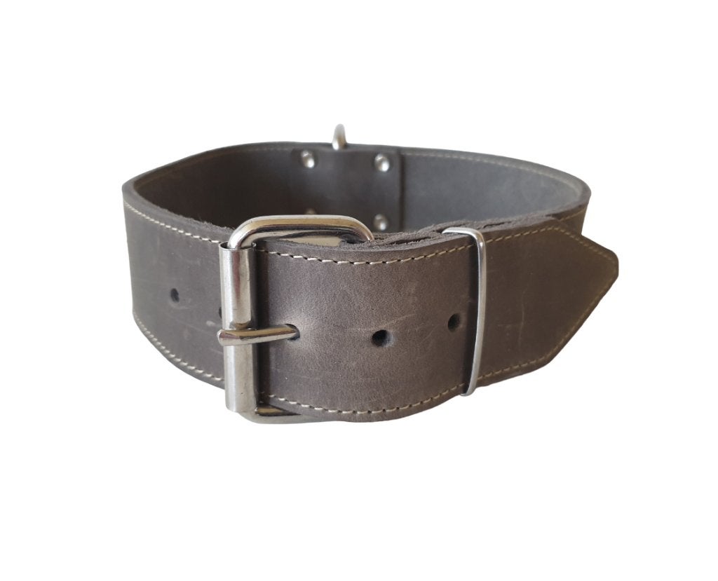 JACK AND VANILLA Halsband Vetleder Grijs Nek 55-64 cm -45%!, Ophalen of Verzenden, Handgemaakt, Nieuw