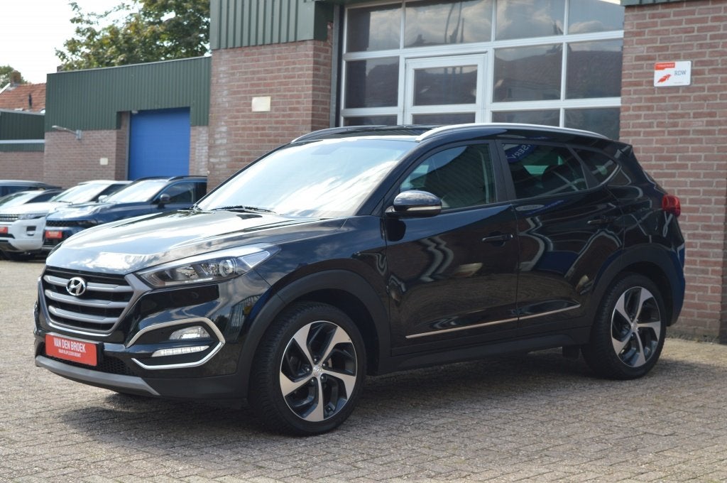 Hyundai Tucson 1.6 T-GDi Premium | CAMERA - STOELVERW., Gebruikt, 4 cilinders, Zwart, Leder