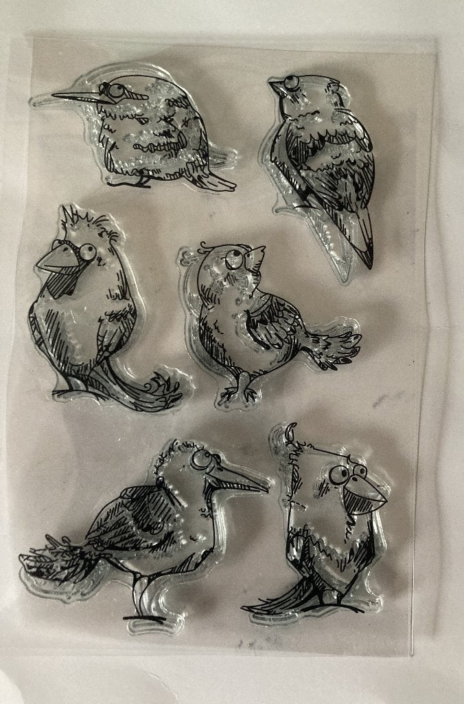 verzamelclearstamp grappige vogels, Ophalen of Verzenden, Gebruikt, Clearstamp