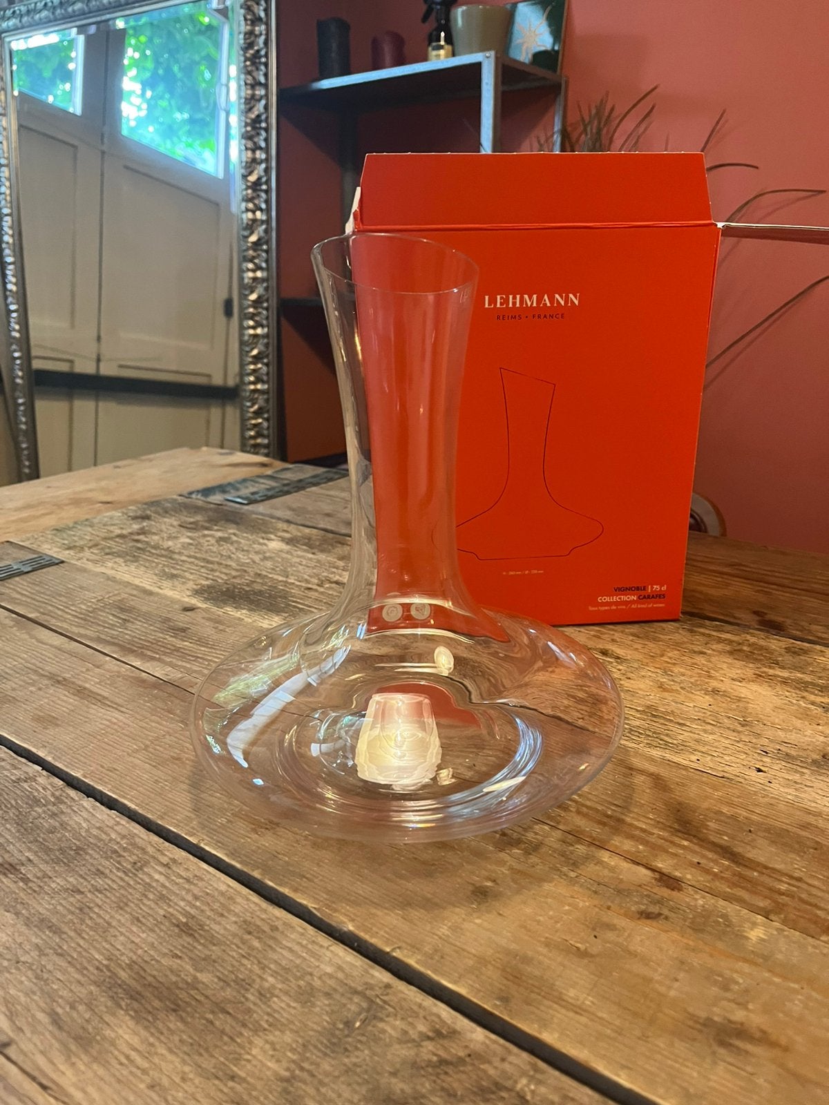 Decanteerkaraf Lehmann Vignoble 0.75L, Ophalen, Nieuw, Overige typen
