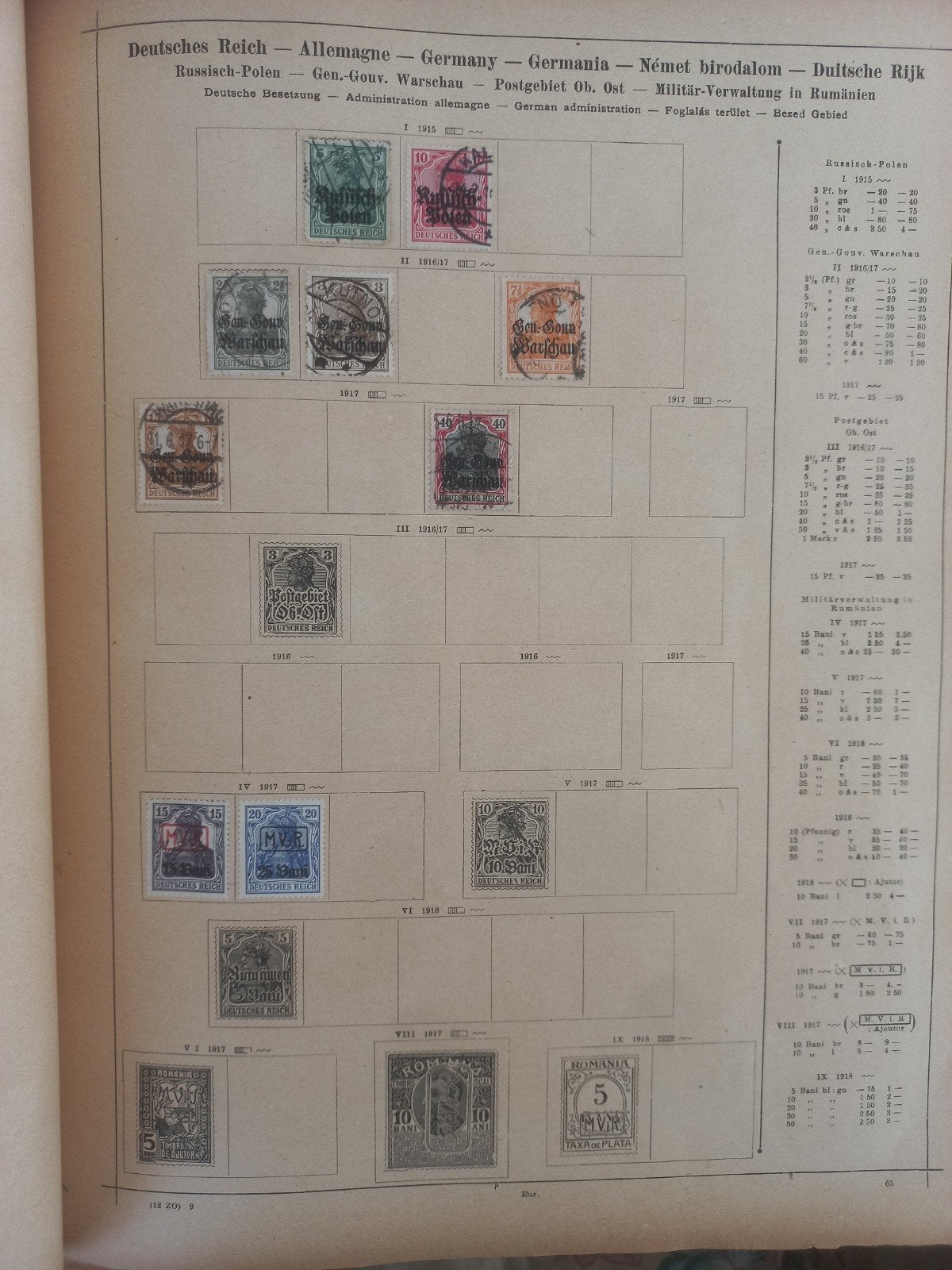 duitse bezetting polen postzegels uit Schaubek album, Postzegels en Munten, Ophalen of Verzenden