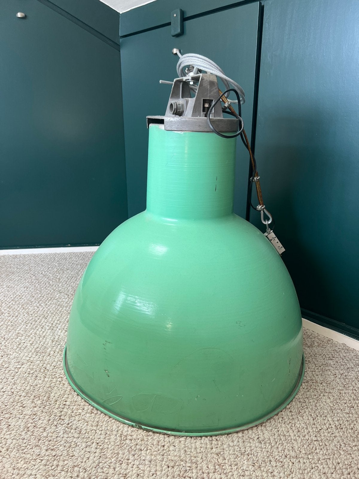 Retro hanglamp, Ophalen, Gebruikt, Metaal